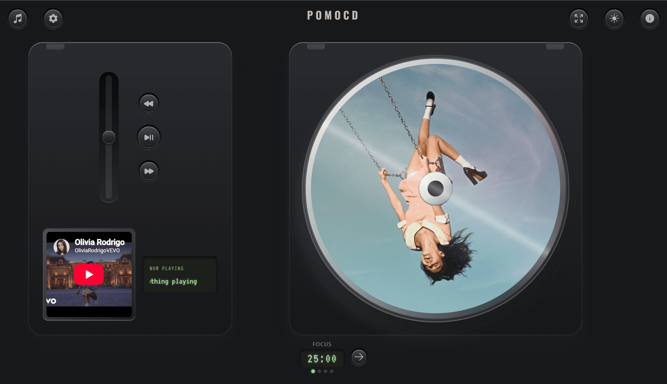 Screenshot of PomoCD